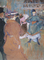 «Мулен Руж». Начало кадрили.  Картон, гуашь. 80,1х60,5см. 1892