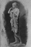 13. И. Е. Репин. Рисунок гипсовой задрапированной фигуры