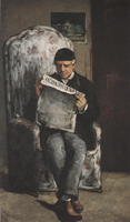 Потрет отца художника, читающего газету. 1866. Холст, масло. 198,5х119,3см Потрет отца художника, читающего газету. 1866. Холст, масло. 198,5х119,3см