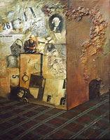 Купить картину. Цена 1 100 грн. Ход истории (масло, холст, коллаж, 60x50см)