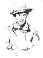 15. Верейский. Портрет. Тушь, кисть