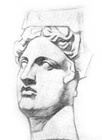 1. Савинский. Рисунок головы Аполлона